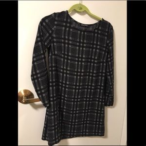 AMERICAN APPAREL Grey Plaid shift dress